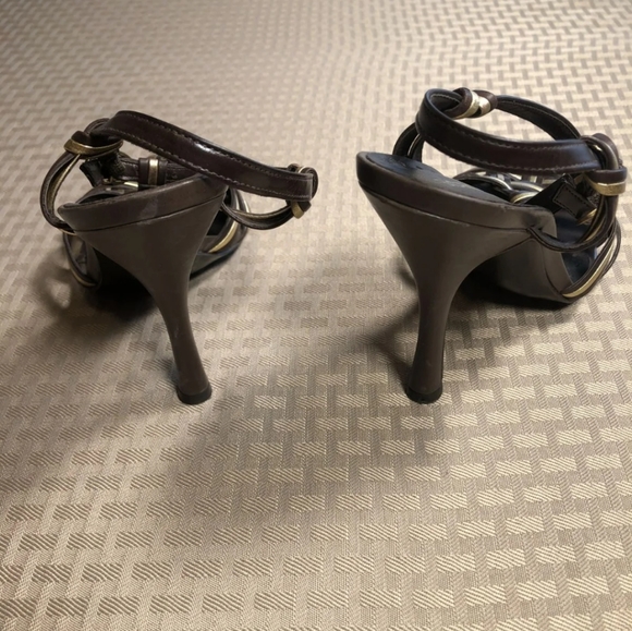 BCBGirls Brown Leather Sandals - Picture 7 of 8